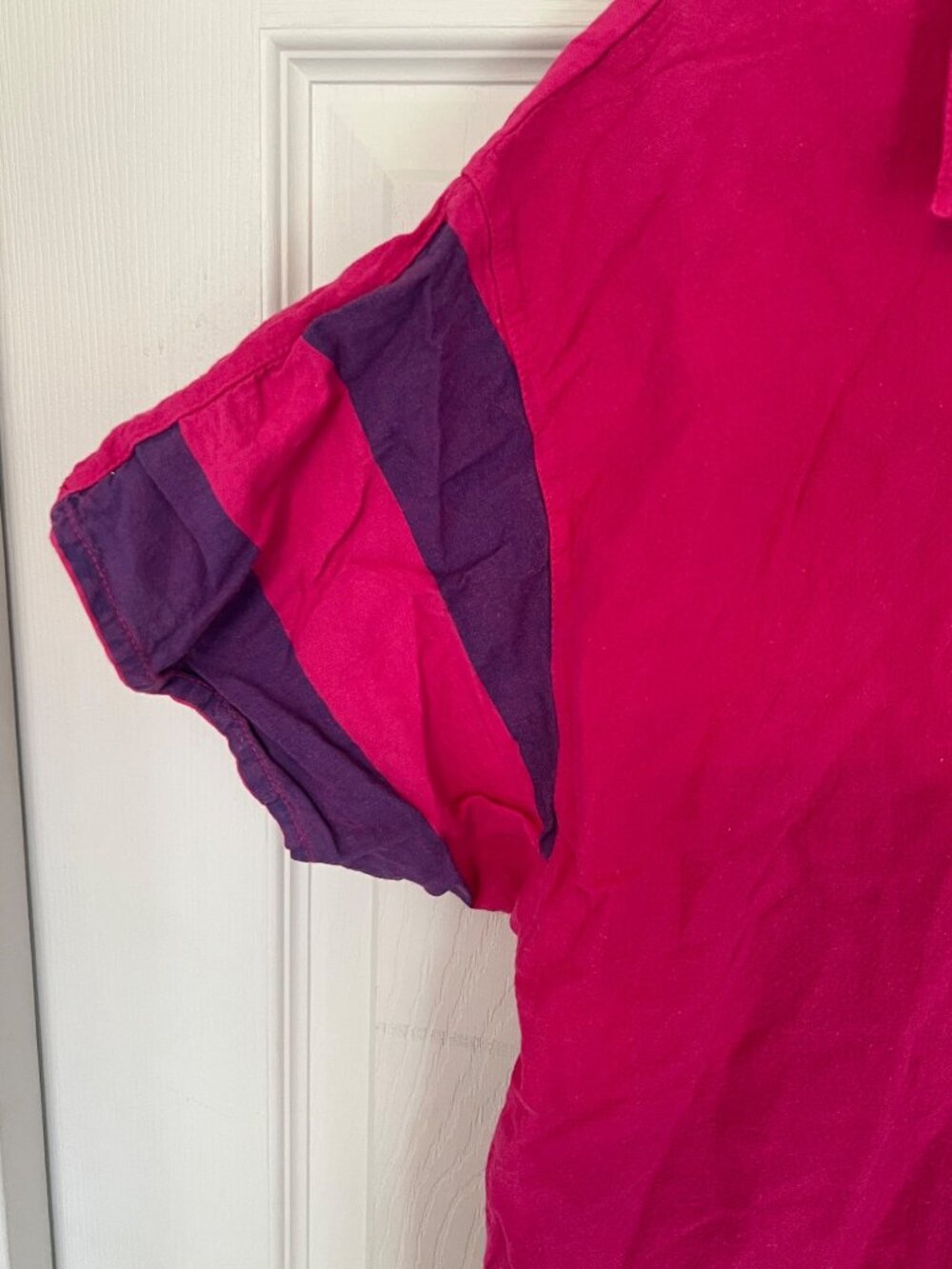 Vintage 80's International Outlook Color Block Button Down Shirt Large - Picture 4 of 9